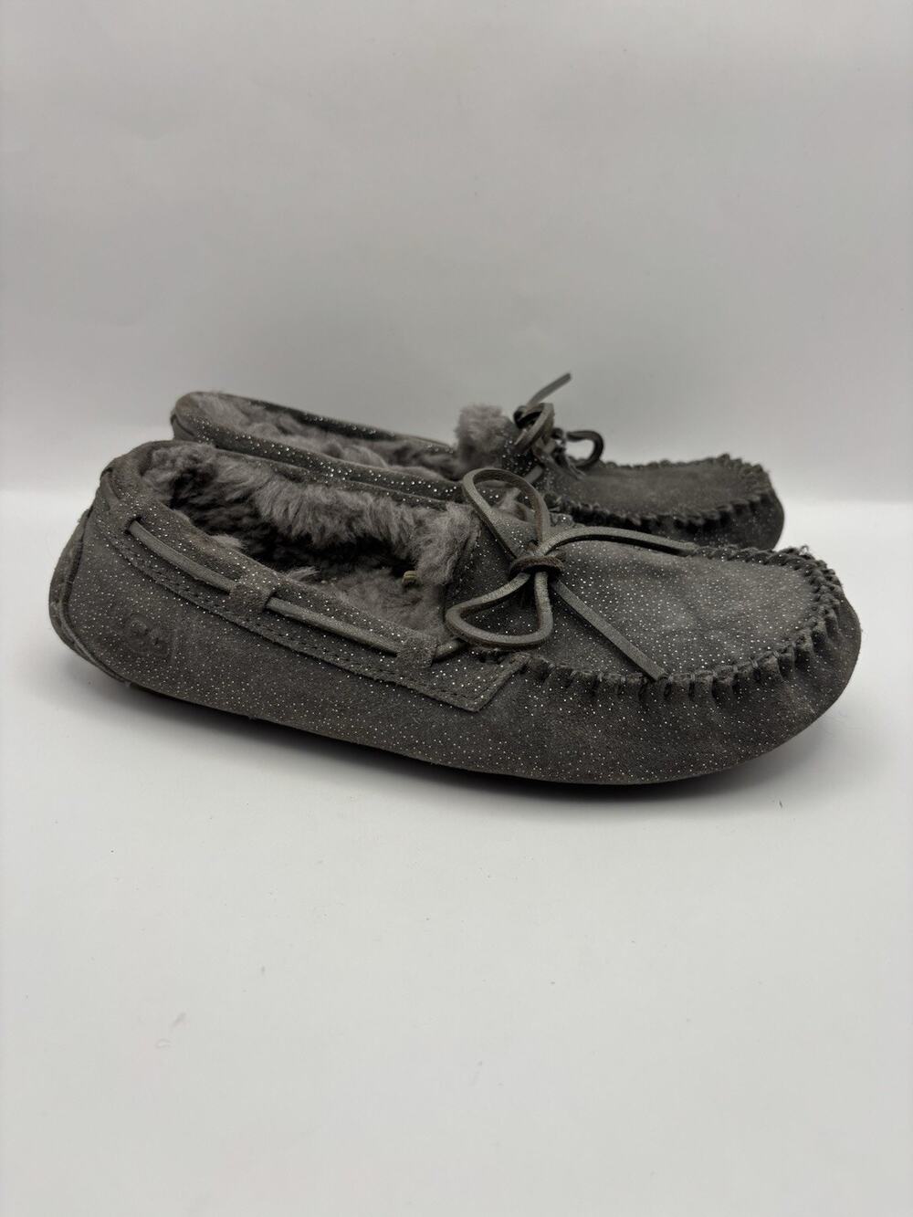 Ugg Dakota Twinkle Metallic Pewter Slippers Women Size 6